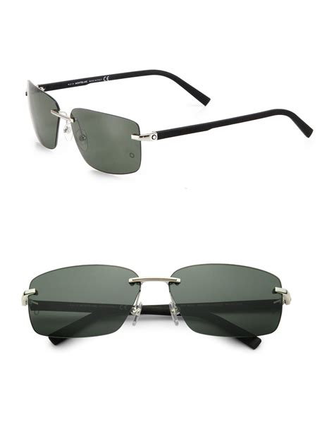 rectangular rimless sunglasses for mens
